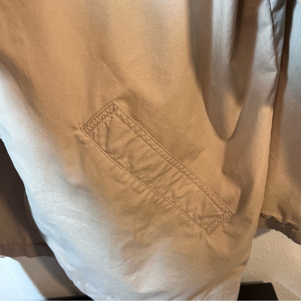 London Fog Vintage Tan Hooded Women’s Windbreaker Jacket Plaid Lined Large - Picture 5 of 8